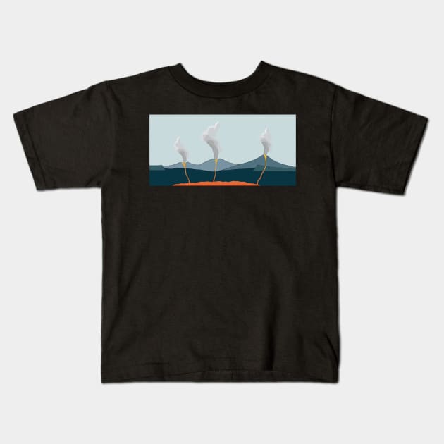 Krakatoa Eruption Kids T-Shirt by Gottalottarocks